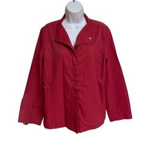 Eileen Fisher Pink Lightweight Stand Collar Jacket Women’s Size Large